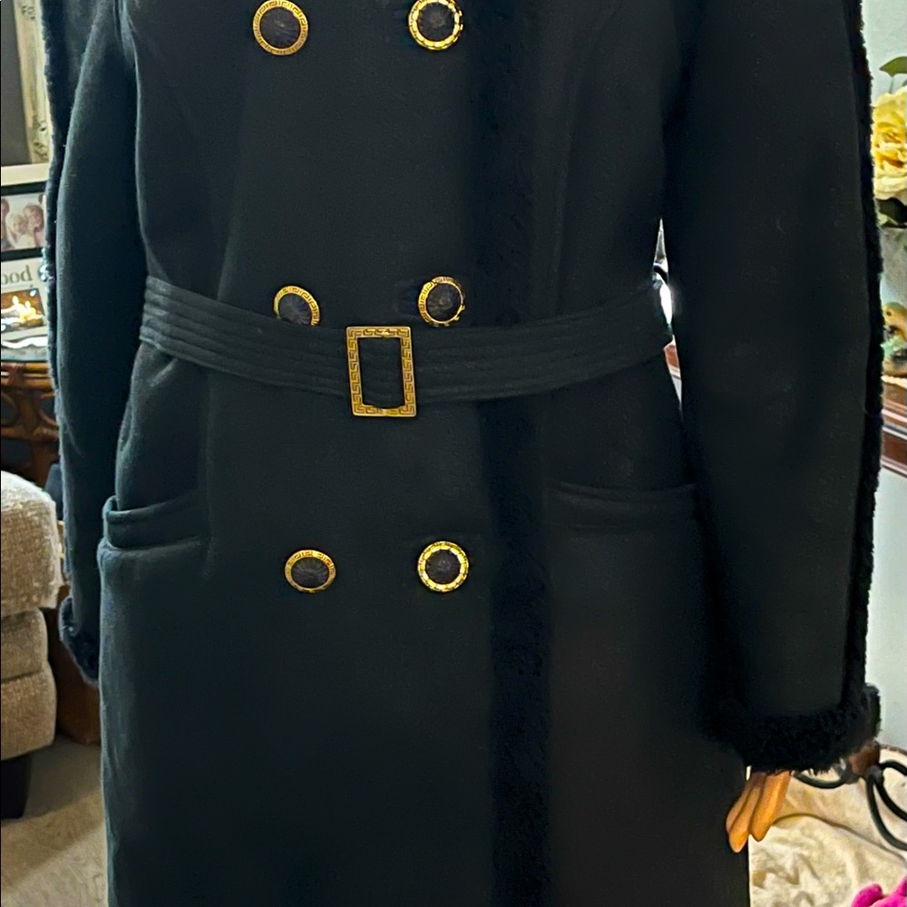 Versace Classic Women’s Black 301409 Cappotto Coat - Size 44